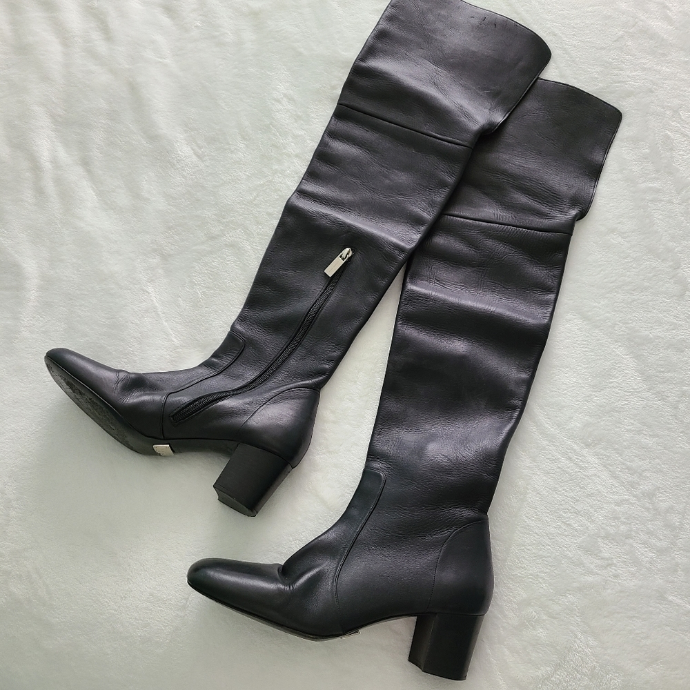 MICHAEL KORS Black Thigh High Boots - 9 Narrow